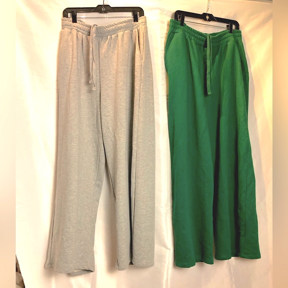 ASOS Design voluminous Leg 2 Green & grey Large pants
